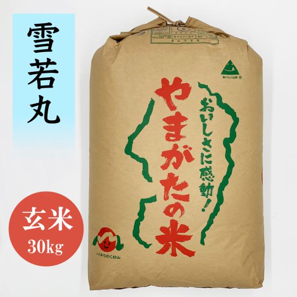 7年産雪若丸玄米 山形県産米 玄米30kg 玄米30Ｋ 雪若丸玄米30kg