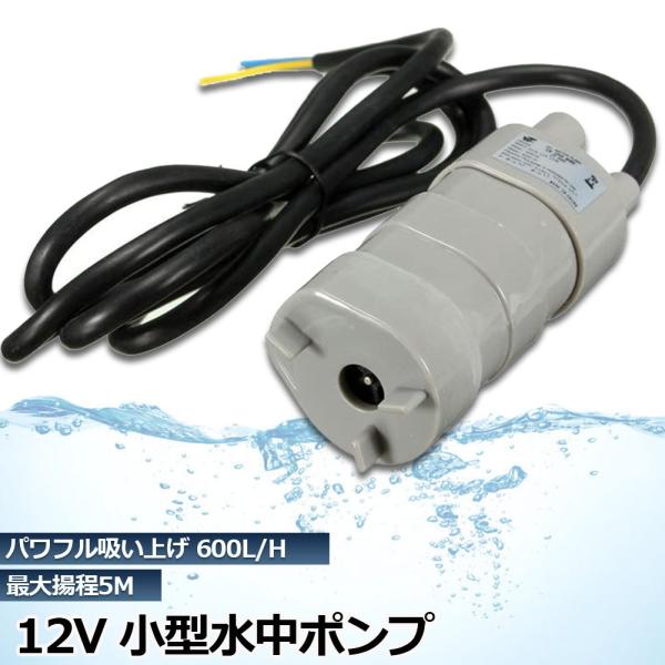 水中ポンプ12v 海水 小型 水道水 地下水 排水ポンプ 循環ポンプ 汲み上げ 水ポンプ 給水ポンプ 家庭用 散水ポンプ ポンプ 流量 600L / H 水槽 アクアリウム バス