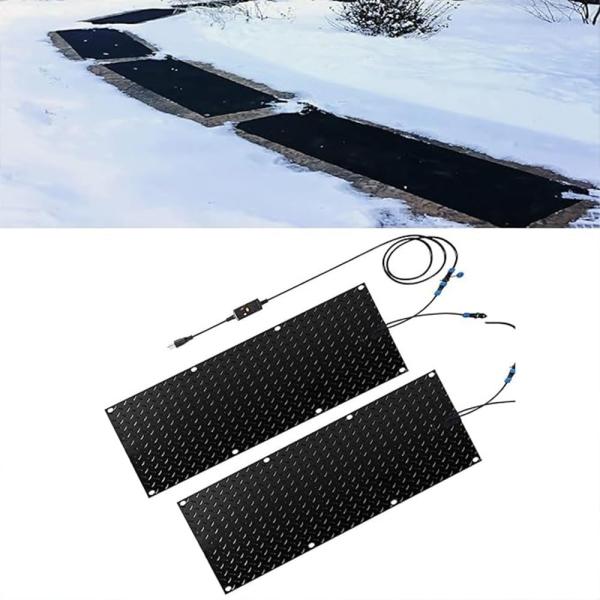 【店舗の人気商品!】融雪マット 融雪ネット110V 60℃融雪ヒーター 屋外用 滑り止めゴム製 階段 通路 駐車場 歩道 屋根対応 加熱 凍結防止 積雪対策 防
