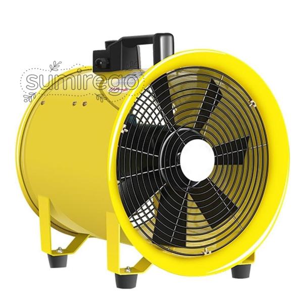 工業用送風機 業務用扇風機 ダクトファン 強力送風 無段階速度調整 最大風量9960m?/h 床置き型 ポータブル オール銅製モーター 両面メッシュカバー 高