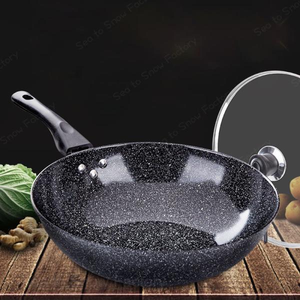 フライパン 高熱効率 炒め鍋 軽量 深型 30cm 32cm 34cm セラミックコーティング 蓋付き IH対応 ガス火対応 焦げ付きにくい 炒め鍋 軽量 お手入れ簡単 こびりつき