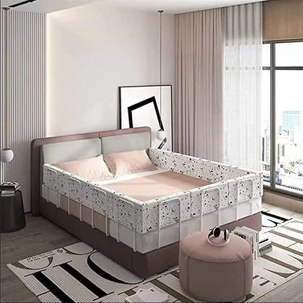 [Release date: June 11, 2025]最適な生地と無添加、無臭、安全な素材を使用し、お母さんが安心できるベッドフェンス。しっかりと固定され、頑丈な構造になっているため、お子様がベッドから落ちたり、寝具から滑り落ちたり、蹴...