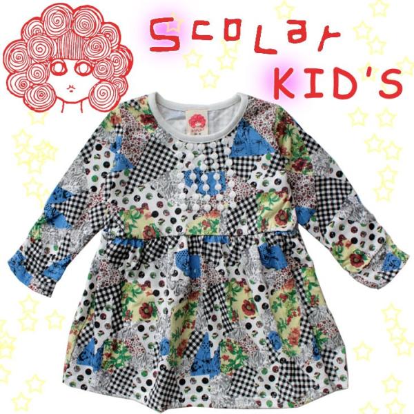 Scolarkids スカラーキッズ 女の子 ワンピース パッチワーク風 メルヘン 個性的 柄 水玉 ファンシー Buyee Buyee Japanese Proxy Service Buy From Japan Bot Online