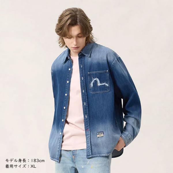 EVISU �G���B�X �E�H�b�V���h �f�j���V���c ���� �����b�N�X�t�B�b�g �J�����h�J �_���[�W�� �B�ꃍ�S ��100�� ���I ��v �R�b�g�� ���S �����Y ���f�B�[�X ���i�摜1