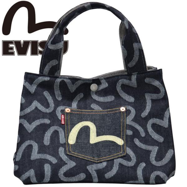 EVISU（エヴィス） カバン トートバッグ スクエア 真四角 正方形 四角