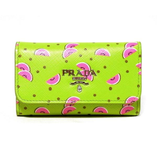 PRADA 日本限定 花柄キーケース PRADA プラダ 花柄 サフィアーノ キーケース レザー レディース