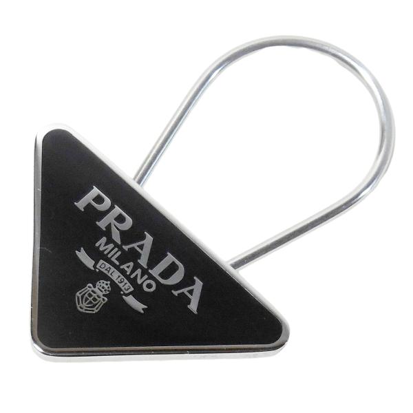 PRADA プラダ キーリング トライアングルロゴ ブラック 2PS395 PRADA プラダ キーリング トライアングルロゴ ブラック 2PS395