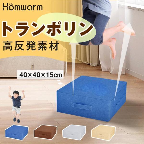 トランポリン クッション 室内 大人用 Homwarm 静音 エクササイズ 家庭用 省スペース 外カバー取り外し 洗濯可能 （40*40*15cm）