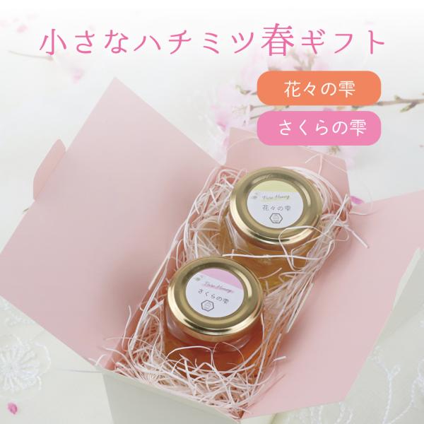 さくらの雫＆花々の雫 各70g ギフトボックス入り 選べるボックス 小さなハチミツ春ギフト 内祝 御祝 春ギフト
