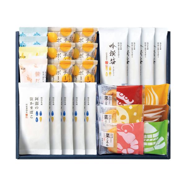 【三越伊勢丹 御歳暮 総合カタログ ギフトコード】Ｄ０３６８５３【商品名】〈阿部蒲鉾店〉阿部の笹かまぼこ詰合せ【内容量】阿部の笹かまぼこ×５、吟撰笹・笹だより×各４、菜ころん・チーズボール×各６【外装サイズ】縦29cm×横35cm×高さ4c...