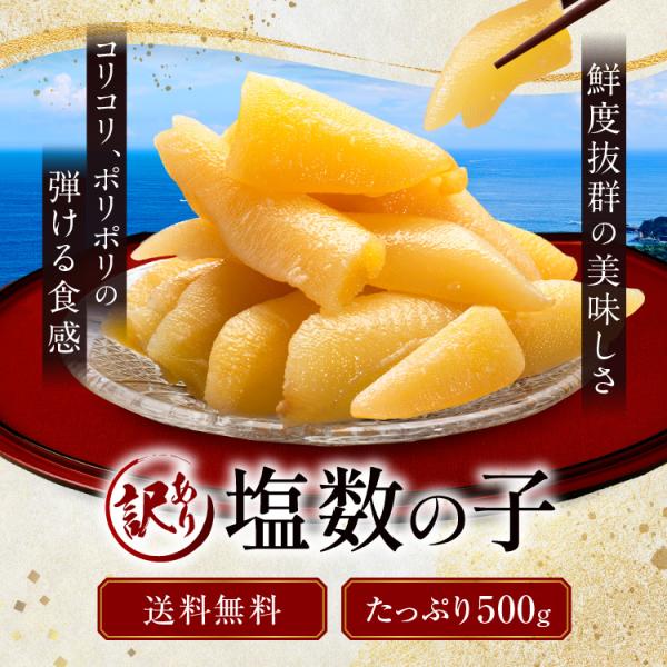 塩数の子 500g 数の子 かずのこ 訳あり 送料無料 薄皮処理済み プレゼント おつまみ 海鮮 ギフト 冷蔵 贈答 お取り寄せ 高級 御祝い 敬老の日