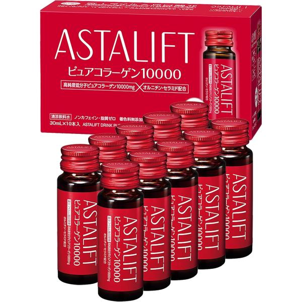 他サイト： アスタリフト コラーゲンドリンク ピュアコラーゲン 1箱(30ml×10本) ｜ ノンカフェイン オルチニン ビタミンC セラミド ｜ #30 ｜ [富士フィルム]の商品画像