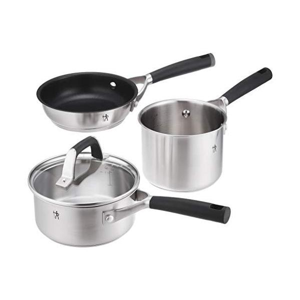 Henckels ヘンケルス  HIスタイル ベーシック ミニ クックウェア3pcsセット  両手 片手 鍋 フライパン IH対応 日本正規販売品 40590002