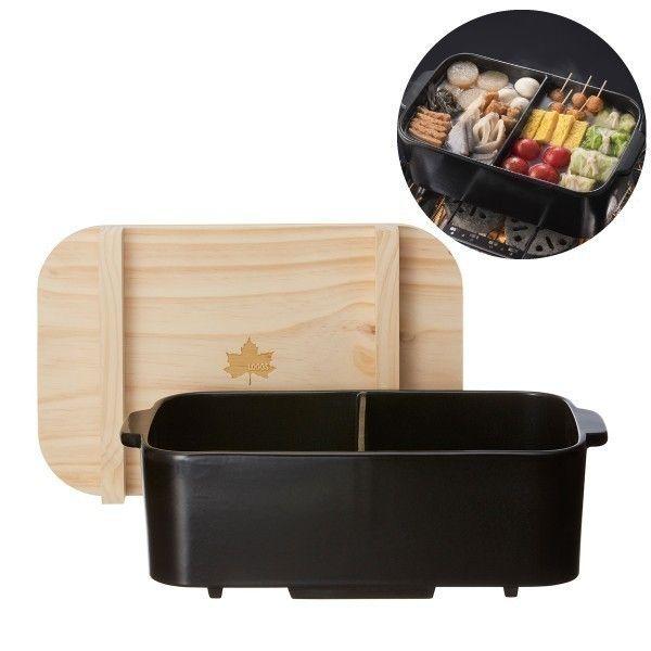 【新品未使用】LOGOS オデンドナベ 81062206 LOGOS（ロゴス） 仕切おでん土鍋 木葢付 81062206 キャンプ アウトドア