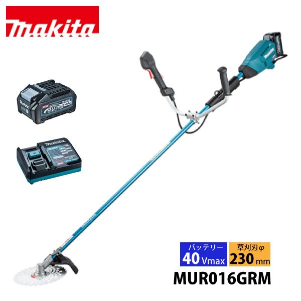 震災刈りです。 Makita 40V 充電式 マキタ（makita） makita 40Vmax 充電式 草刈機 230mm 左右非対称U