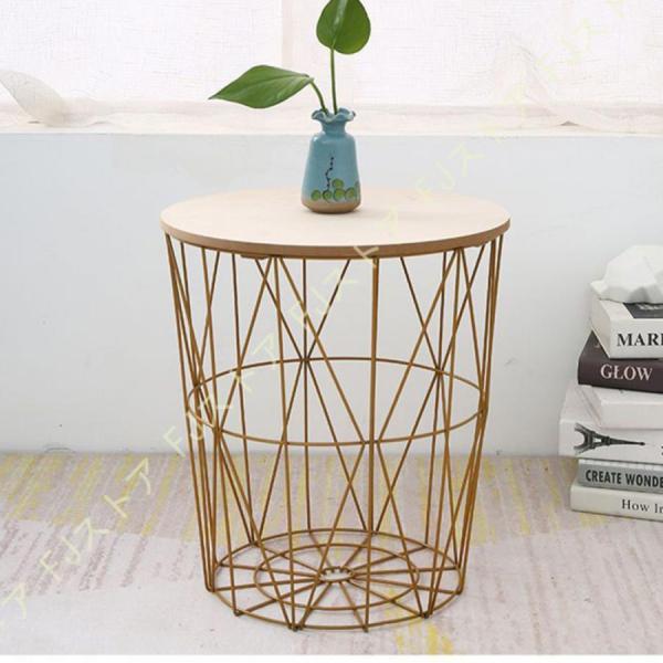 ※鉄アート＆木製品は、輸送中に摩耗する可能性があります。製品の正常な使用に影響しません。気になる場合は購入しないでください。見せる収納×テーブル小物をたっぷり収納できて、ディスプレイも楽しめるワイヤーテーブル。ソファやフロアチェアのサイドテ...