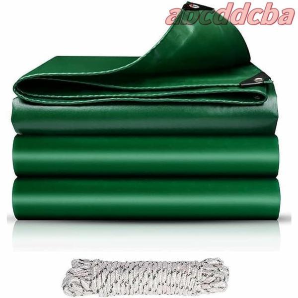トラックシート 2ｍ 3ｍ 4ｍ 5ｍ 6ｍ 7ｍ 8ｍ対応450g/m2厚手 防水仕樣 PVC帆布 ゴムロープ付属 トラックシート 日焼け防止 耐候性 耐凍性 四角加固 グリーン