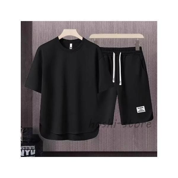 上下セット 半袖 2点 Tシャツ ハーフパンツ リカバリーウェア 半ズボン ルームウェア 部屋着スウェットセット メンズ スタンダードドライ ４カラー お洒落