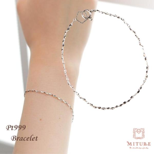 PT999 pt プラチナ 純プラチナ ブレスレット ブレス レディース