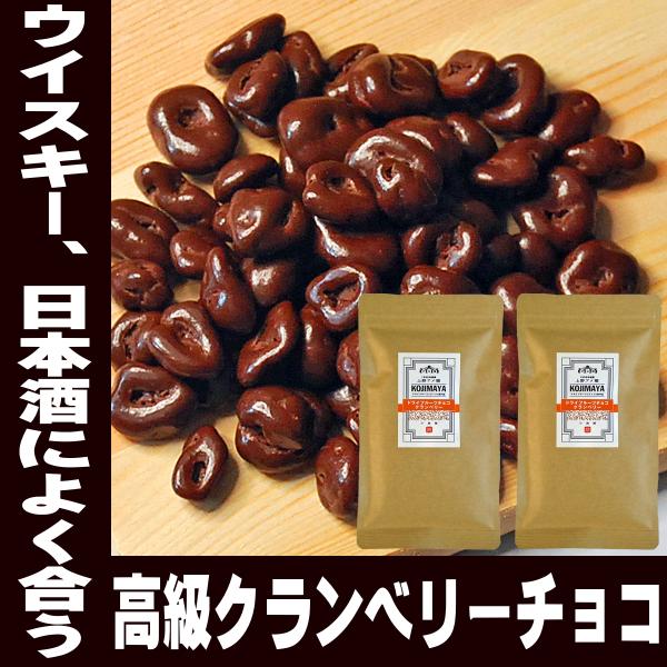 小島屋謹製 高級おつまみ クランベリー チョコレート 160ｇ 80ｇ×2 チョコ 食品 小分け 小袋 入り メール便
