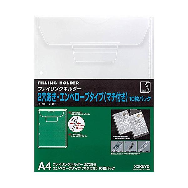 コクヨ(KOKUYO) ファイリングホルダ 2穴 A4 フ-GHE750T