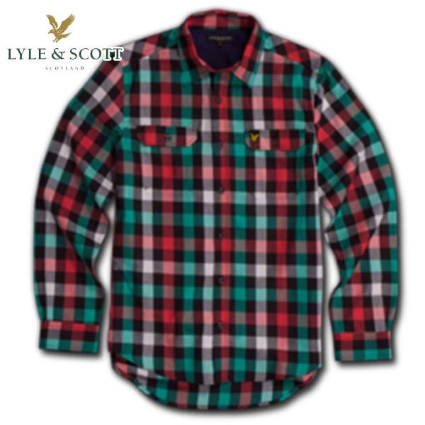 ライルアンドスコット LYLE＆SCOTT 正規販売店 BUTTON DOWN CHECK SHIRT ボタンダウンシャツ ブルーレッド D3 クリスマス プレゼント ラッピング LYLE&SCOTT（ライルアンドスコット） 正規販売店 BUTTON DOWN CHECK