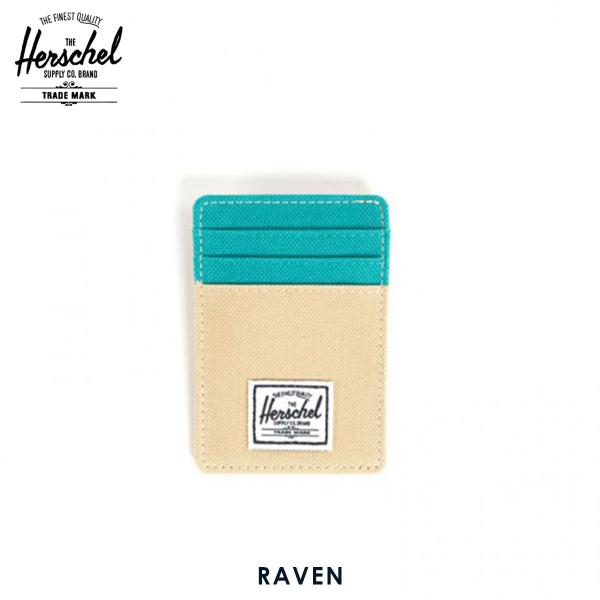 ハーシェル カードケース 正規販売店 Herschel Supply ハーシェルサプライ 10048-00036-OS Raven Leather Teal Pebble Leather レザーカードホルダー D15S25 クリスマス プレゼント ラッピング mixon_4045645205