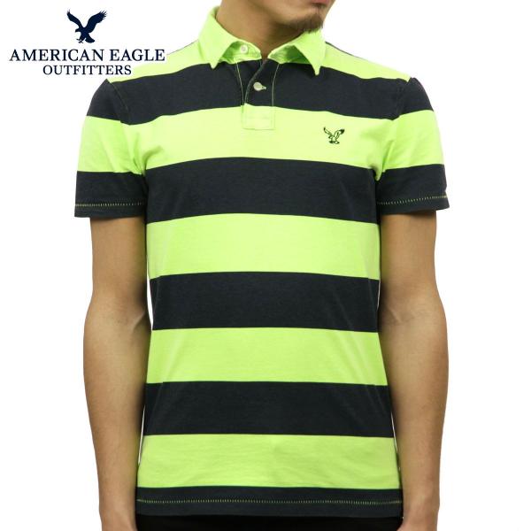 アメリカンイーグル ポロシャツ メンズ 正規品 American Eagle 半袖ポロシャツ Striped おしゃれ Ae Jersey Polo