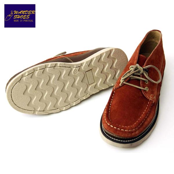 20%OFF�N�[�|���Z�[�� �y���p���� 5/3 0:00�`5/3 23:59�z �����_�[�V���[�Y WANDER SHOES �`���b�J�u�[�c REPLICA CHUKKA BOOTS SUEDE RED