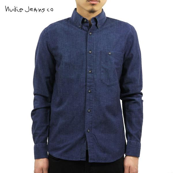 ヌーディージーンズ シャツ メンズ 正規販売店 Nudie Jeans 長袖シャツ Stanley Blue 140347 D15S25 クリスマス プレゼント ラッピング Nudie Jeans（ヌーディージーンズ） シャツ メンズ 長袖 Stanley Org