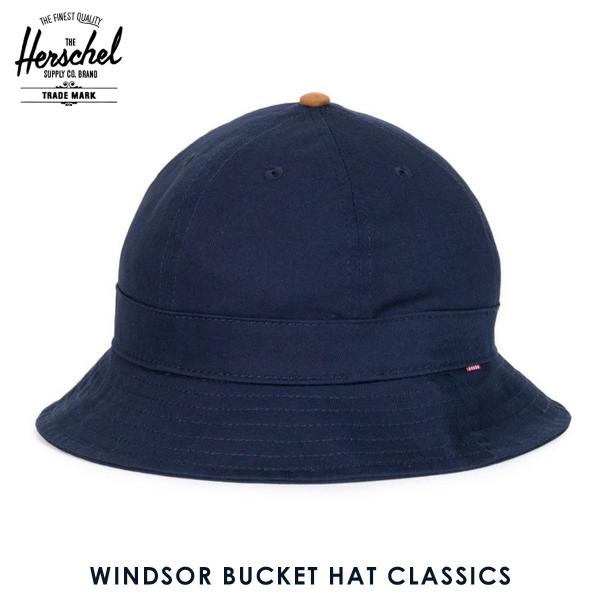 �n�[�V�F�� �n�b�g ���K�̔��X Herschel Supply �n�[�V�F���T�v���C �X�q WINDSOR BUCKET HAT CLASSICS 1029-0263 NAVY/CRRAMEL SUEDE D00S20