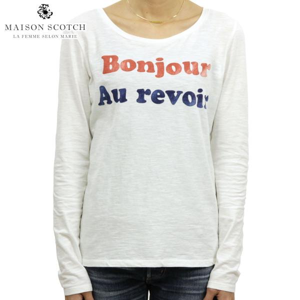 20%OFFクーポンセール 【利用期間 12/13 0:00〜12/19 9:59】 メゾンスコッチ レディース Tシャツ ロンT 正規販売店 MAISON SCOTCH 長袖Tシャツ Long sleeve tee with french themed artworks 131214 D D15S25 クリスマス プレゼント ラッピング MAISON SCOTCH（メゾンスコッチ） 20%OFFクーポンセール 【利用期間 1