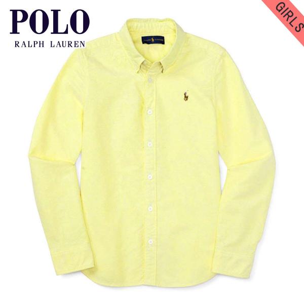 Ralph Lauren 長袖シャツ 黄色 100%コットン POLO RALPH LAUREN ポロ ラルフローレンキッズ CHILDREN 正規品