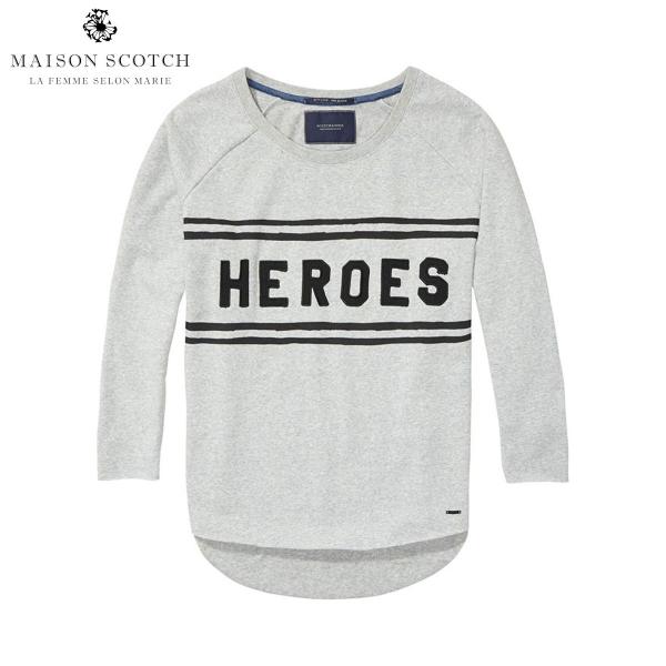 ���]���X�R�b�` MAISON SCOTCH ���K�̔��X ���f�B�[�X ������T�V���c UNEVEN HEM SWEATER 134822 0G GREY ME