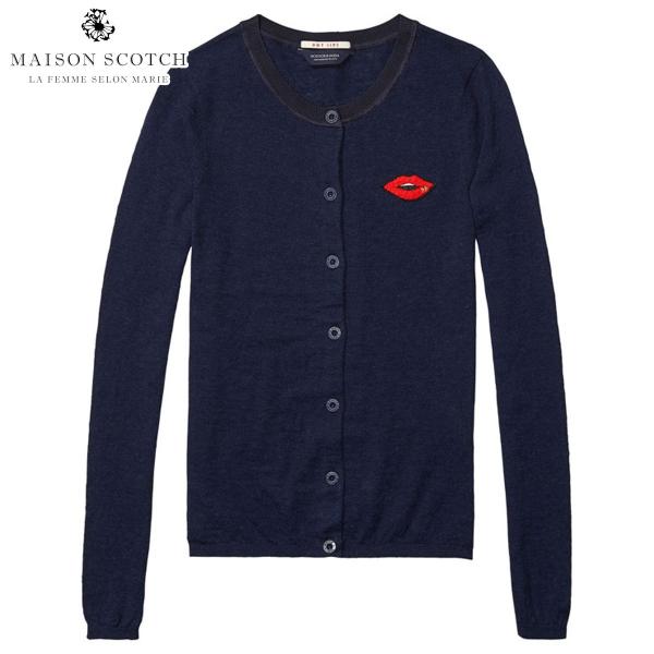 ���]���X�R�b�` MAISON SCOTCH ���K�̔��X ���f�B�[�X �J�[�f�B�K�� CASHMERE MIX CARDIGAN 134917 51 INDIGO