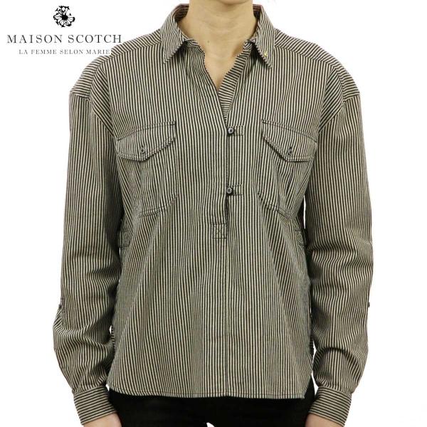 ���]���X�R�b�` MAISON SCOTCH ���K�̔��X ���f�B�[�X �����V���c GARMENT DYED TOP WITH ARMY DETAILING 141406 17 51808 COMBO A D