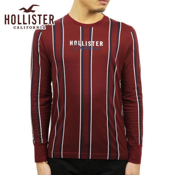 �z���X�^�[ ����T �����Y ���K�i HOLLISTER ����T�V���c �N���[�l�b�NT�V���c �X�g���C�v Stripe Logo Graphic Tee 323-24 ���̓� �v���[���g ���b�s���O