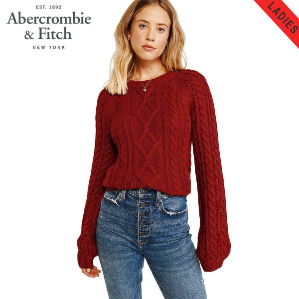 20%OFFクーポンセール 【利用期間 12/13 0:00〜12/19 9:59】 アバクロ セーター レディース 正規品 Abercrombie＆Fitch クルーネックセーター Cable Crew Sweater 150-490-1199-412 クリスマス プレゼント ラッピング mixon_4131140211