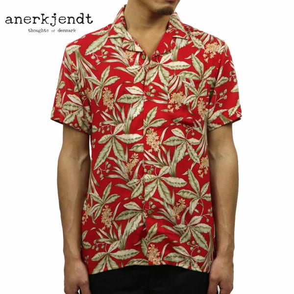 �A�i�P�b�g ANERKJENDT ���K�̔��X �����Y �����J�݃V���c �I�[�v���J���[�V���c SHORT SLEEVE OPEN COLLARED SHIRT EARTH RED 9219063 2008