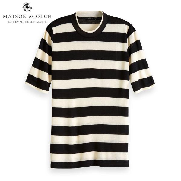 ]XRb` TVc fB[X K̔X MAISON SCOTCH TVc {[_[ N[lbN FITTED FEMININE HIGH NECK TEE COMBO A 150704 84409