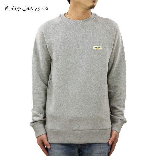 ヌーディージーンズ スウェット メンズ 正規販売店 Nudie Jeans トレーナー SAMUEL LOGO SWEATSHIRT CREW FLEECE GREY MELANGE B04 150380 クリスマス プレゼント ラッピング mixon_4141966202