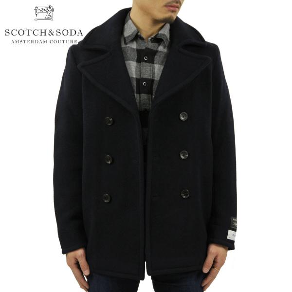 スコッチアンドソーダ アウター メンズ 正規販売店 SCOTCH＆SODA コート ピーコート CLASSIC WOOL-BLEND PEACOAT M 158263 0002 21101 78 NIGHT クリスマス プレゼント ラッピング mixon_4144073963