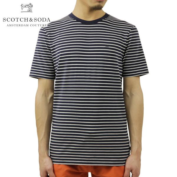 スコッチアンドソーダ メンズ Tシャツ 正規販売店 SCOTCH＆SODA クルーネック ボーダー 半袖Tシャツ BASIC ORGAN クリスマス プレゼント ラッピング SCOTCH＆SODA（スコッチアンドソーダ） Tシャツ メンズ 正規販売店