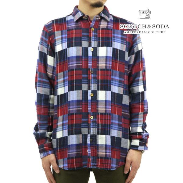 スコッチアンドソーダ メンズ ネルシャツ 正規販売店 SCOTCH＆SODA 長袖 チェックシャツ FLANNEL CHECK SHIRT 17 クリスマス プレゼント ラッピング SCOTCH＆SODA（スコッチアンドソーダ） メンズ ネルシャツ 正規販売店
