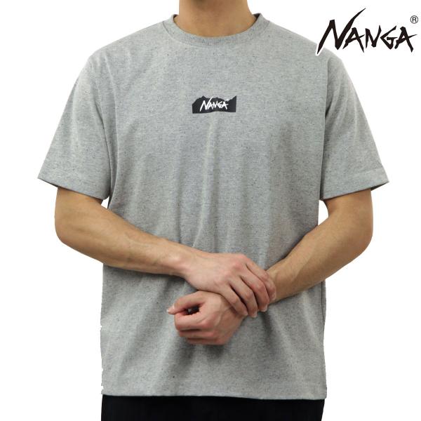 【ボーナスストア ポイント5倍 9/17 0:00〜9/17 23:59】 ナンガ メンズ 半袖Tシャツ 正規販売店 NANGA クルーネック ロゴ ECO HYBRID MT LOGO TEE GRY GREY0