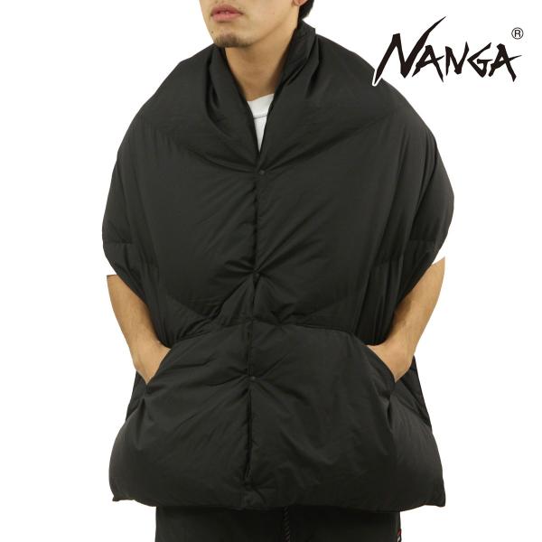 ナンガ メンズ レディース ダウン ポンチョ マフラー 正規販売店 NANGA ブランケット DOWN PONCHO MUFFLER NA2442-3C605-B BLK BLACK