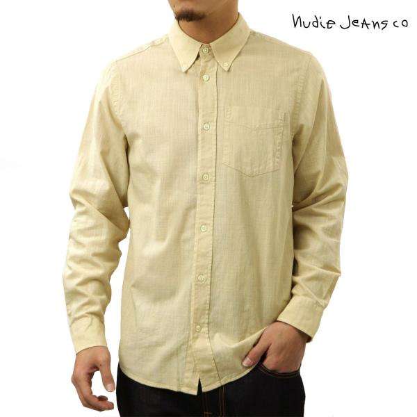 ヌーディージーンズ メンズ 長袖シャツ 正規販売店 Nudie Jeans 長袖 ボタンダウン カジュアルシャツ BUTTON DOWN BREEZE SHIRT 140746 W50 CREAM Nudie Jeans（ヌーディージーンズ） メンズ 長袖シャツ 正規販売店