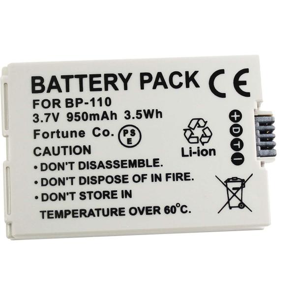 残量表示可！ キャノン BP-110互換バッテリー、iVIS HF R21 対応