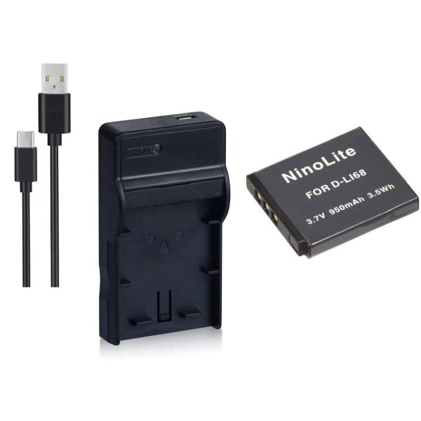 TKGxyZbgzDC30+D-LI68/D-LI122 Ή݊obe[ + USB^[d̃Zbg