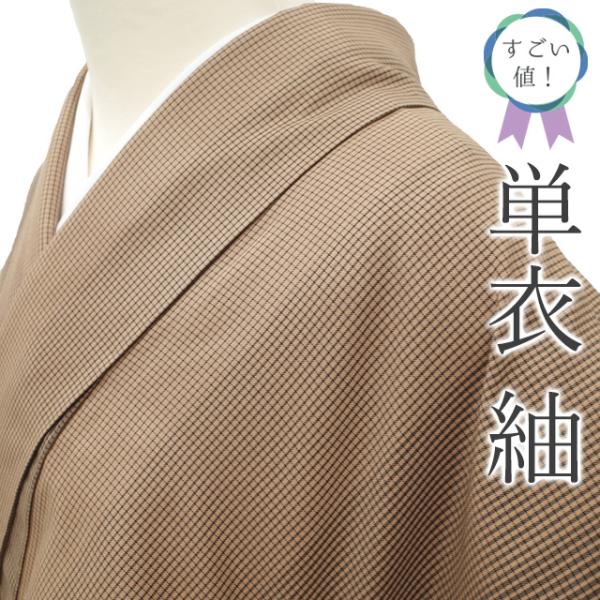 美品！単衣＊さらさ柄＊居敷当て付き＊ツルツル系の紬＊訪問着＊１６４ｃｍ＊裄６６ 美品！単衣＊さらさ柄＊居敷当て付き＊ツルツル系の紬＊訪問着
